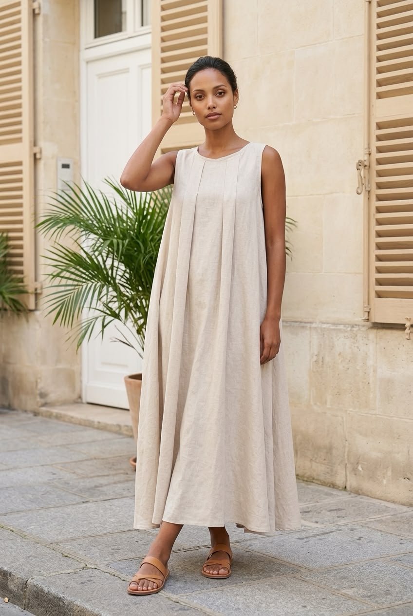 Box Pleats Dress